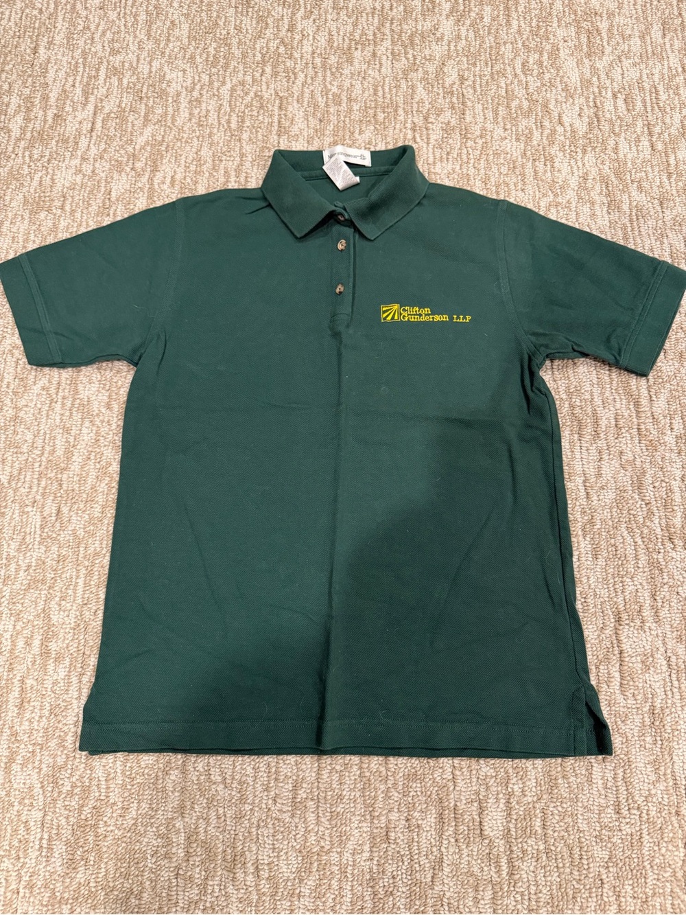 Green Embroidered Polo Shirt - Vintage Clifton Gunderson